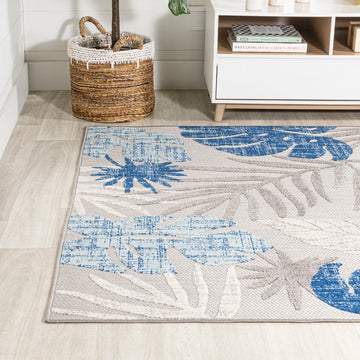 Monstera Tropical Leaf High-low Indoor/outdoor Area Rug